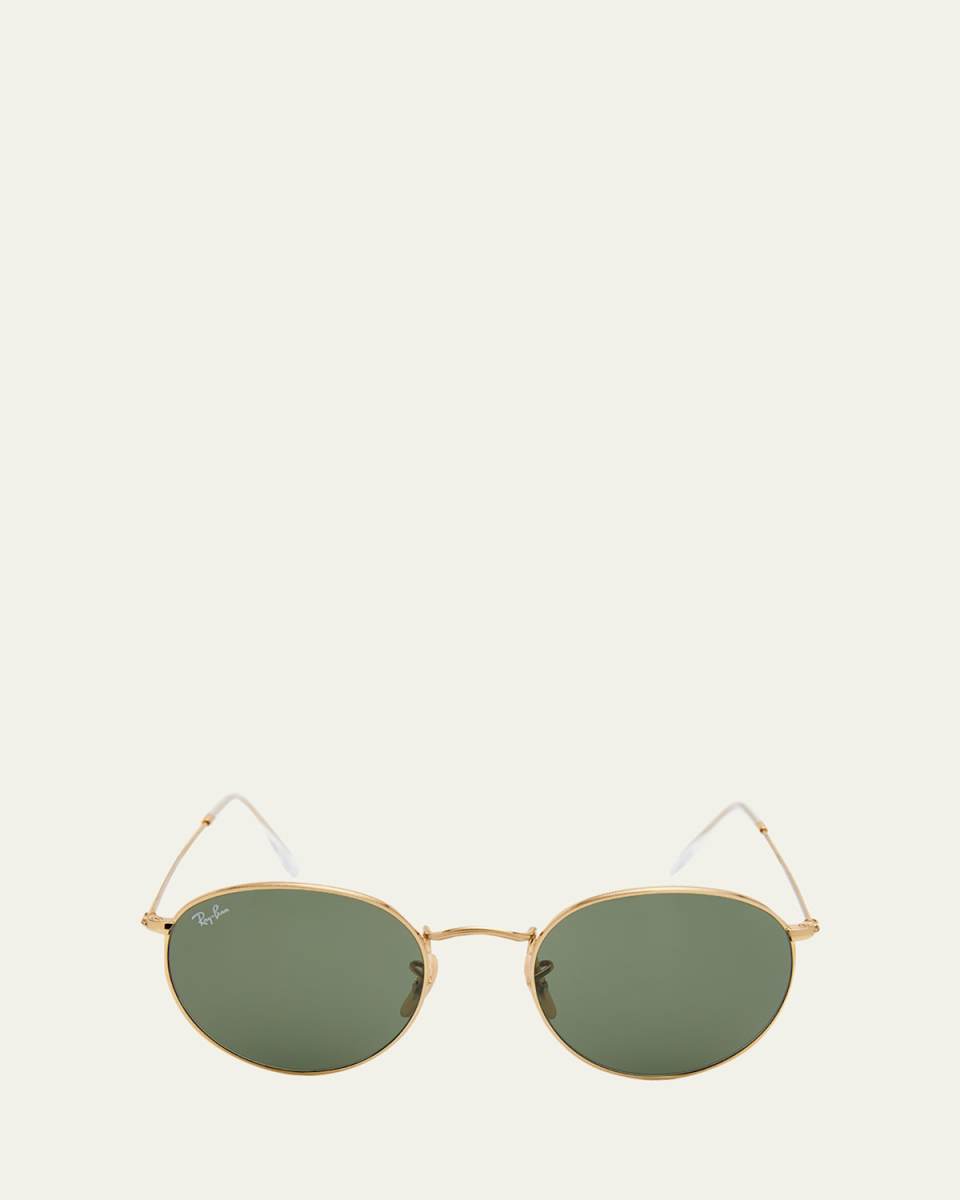Round Monochromatic Metal Sunglasses